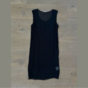 ports 1961 black sheer 100% silk dress
